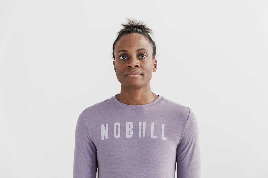 Nobull Nobull Long Sleeve Tee (Seasonal Colors) Tanks & Tees Lavender | 9754-ZGQJA