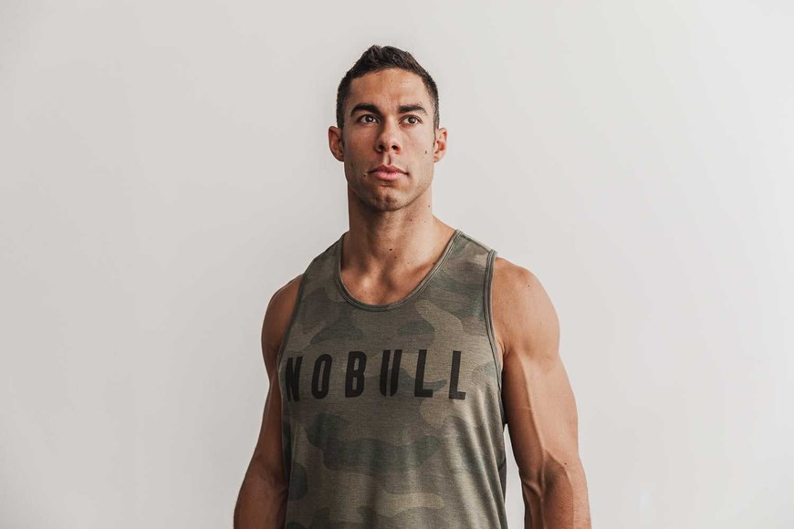 Nobull Nobull Tank (Camo) Tanks & Tees Army Green Camo | 5879-WVSGB