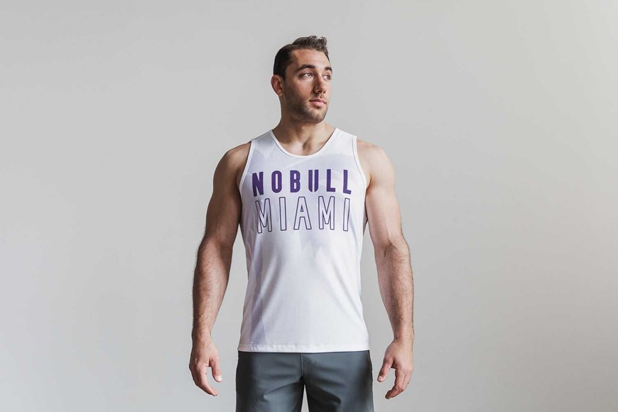 Nobull Nobull Tank (Miami Palm) Tanks & Tees Purple Palm | 7904-OJLPX