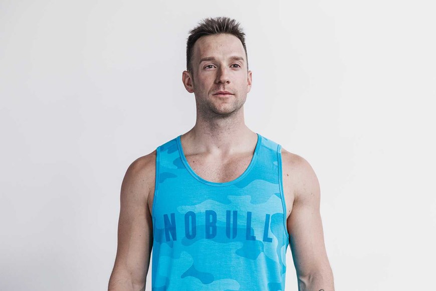 Nobull Nobull Tank (Neon Camo) Tanks & Tees Neon Blue Camo | 8154-NPSXU