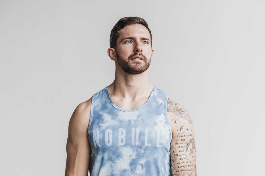 Nobull Nobull Tank (Tie-Dye) Tanks & Tees Ice Blue / Slate Tie-Dye | 3905-ZGPXR