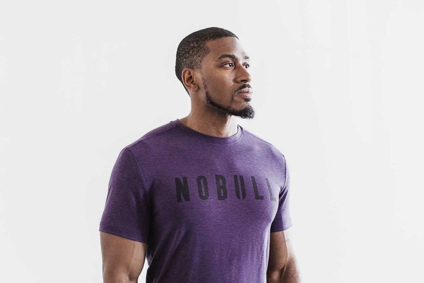 Nobull Nobull Tee (Bright Colors) Tanks & Tees Purple | 4503-KWYDZ