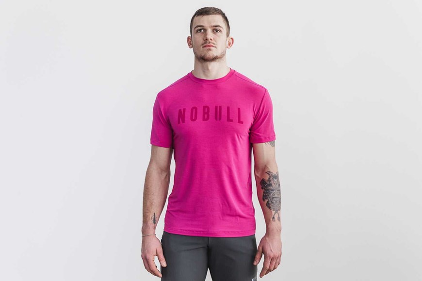 Nobull Nobull Tee (Bright Colors) Tanks & Tees Raspberry | 6508-NWEDT