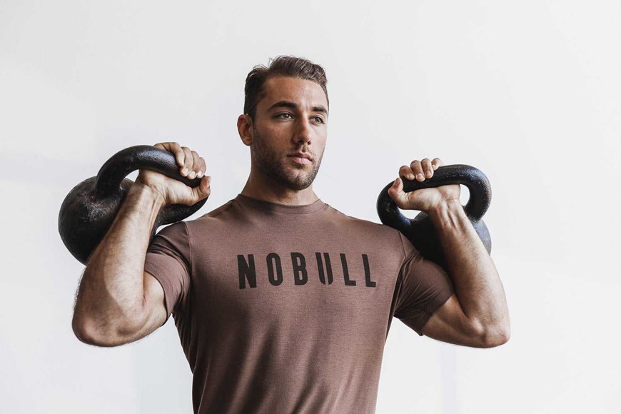 Nobull Nobull Tee (Classic Colors) Tanks & Tees Brown | 8290-GEMYF