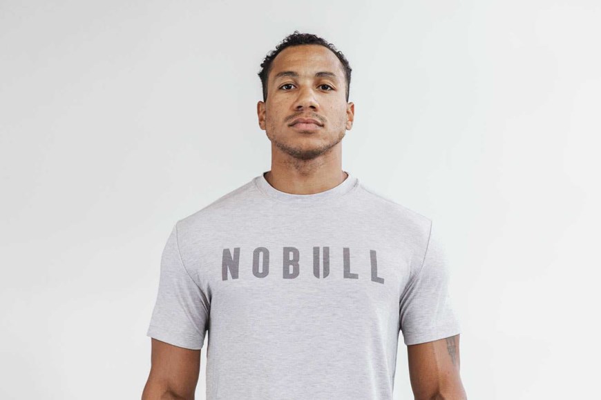 Nobull Nobull Tee (Classic Colors) Tanks & Tees Light Heather Grey | 8504-YGVFJ