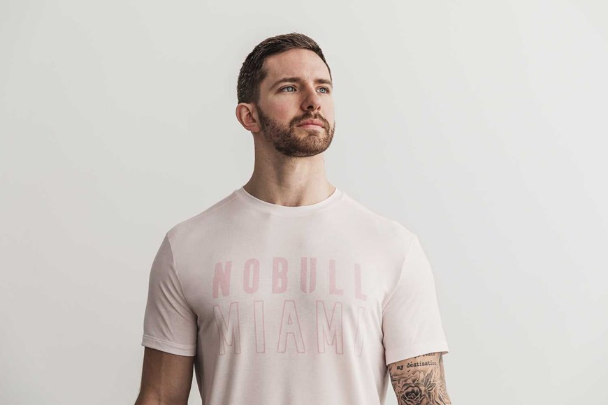 Nobull Nobull Tee (Miami) Tanks & Tees Blush | 6248-IOXTJ