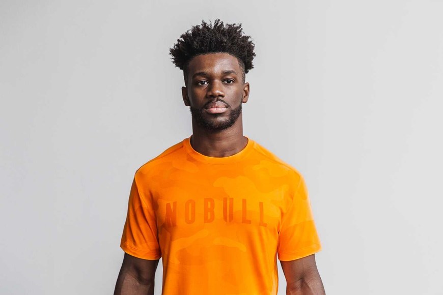 Nobull Nobull Tee (Neon Camo) Tanks & Tees Neon Orange Camo | 2518-VHBOQ