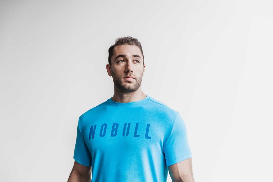 Nobull Nobull Tee (Neon) Tanks & Tees Neon Blue | 9872-VZXAK