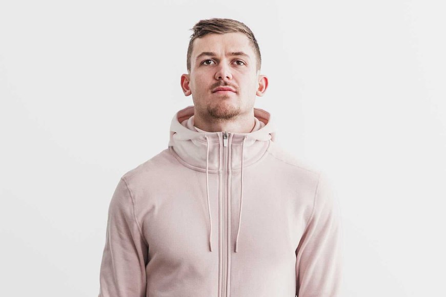 Nobull Nobull Zip-Up Hoodie Outerwear Dusty Rose | 8390-NDRAI