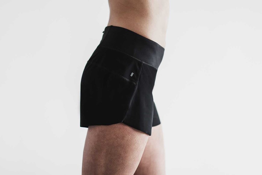 Nobull Pace Short 3 inches Bottoms Black | 3260-LPIQU