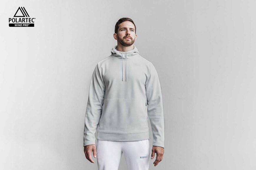 Nobull Polartec Wind Pro Arctic Pullover Hoodie Outerwear Frost | 3129-NQSYD