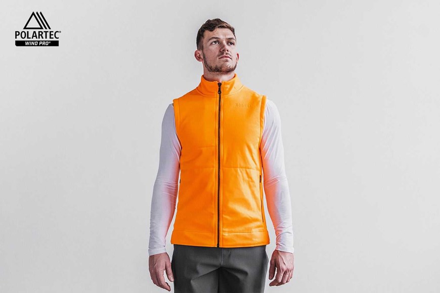 Nobull Polartec Wind Pro Arctic Vest (Neon) Outerwear Neon Orange | 0372-XHGAM