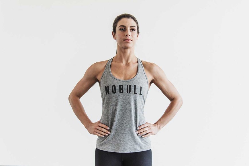 Nobull Racerback Tank (Classic Colors) Tanks & Tees Heather Grey | 1245-UREVN