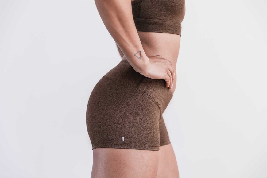 Nobull Short 2'' (Plush Heather) Bottoms Brown Heather | 5712-EBLFY