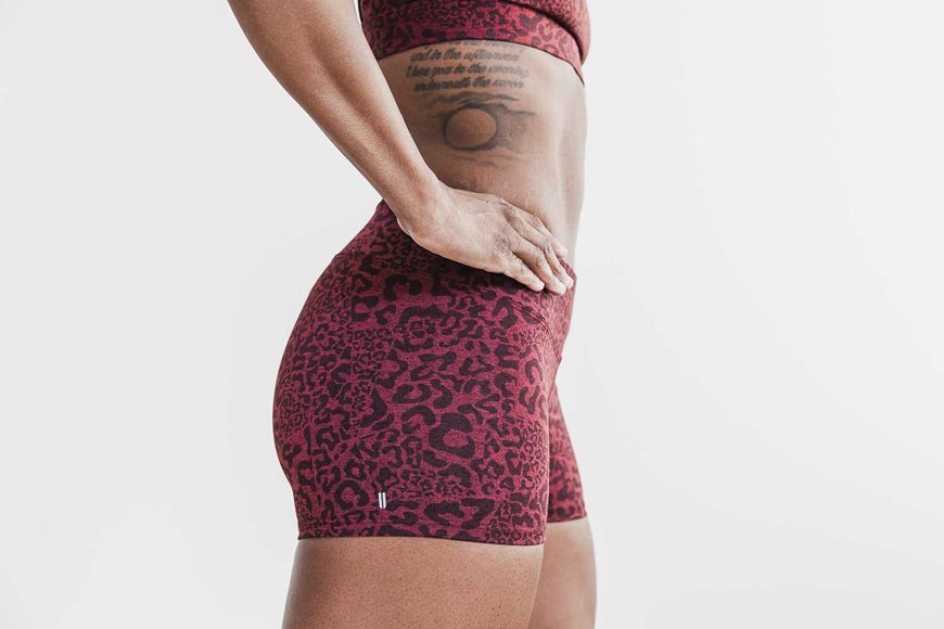 Nobull Short 2'' (Plush Heather) Bottoms Wine Leopard | 6021-KGENZ