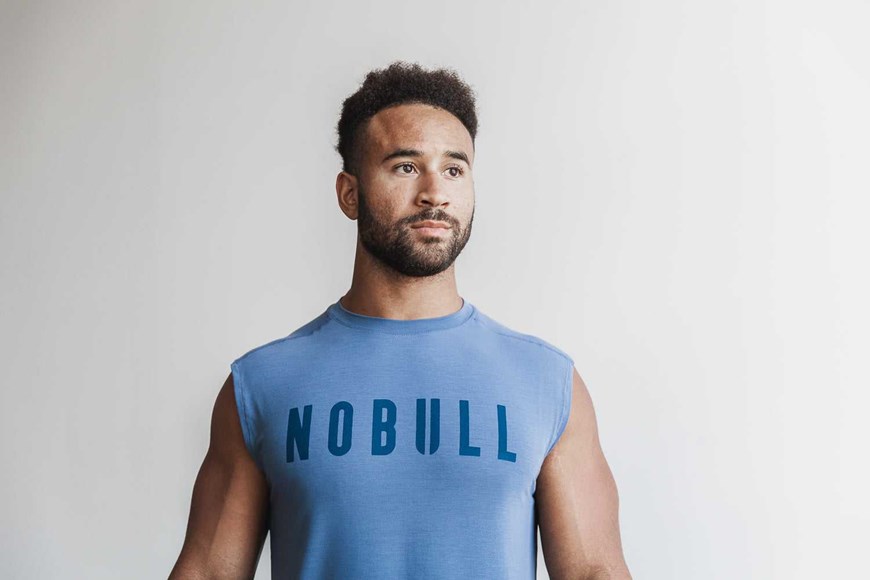 Nobull Sleeveless Tee (Bright Colors) Tanks & Tees Coastal Blue | 7435-NLFCH