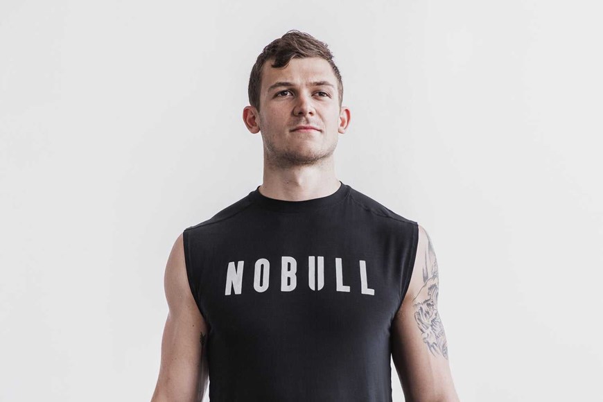 Nobull Sleeveless Tee (Classic Colors) Tanks & Tees Black White | 0912-MNALW