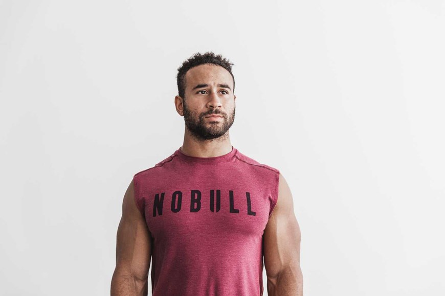 Nobull Sleeveless Tee (Classic Colors) Tanks & Tees Wine | 4783-XRNBY