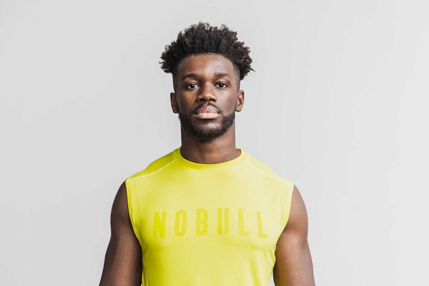 Nobull Sleeveless Tee (Neon) Tanks & Tees Neon Yellow | 0529-HPOZG