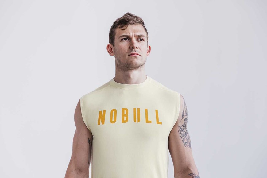 Nobull Sleeveless Tee (Seasonal Colors) Tanks & Tees Vanilla | 9876-VHDGJ