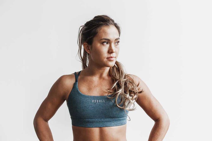 Nobull Sports Bra (Plush Heather) Sports Bras Teal Heather | 2368-TMRCV