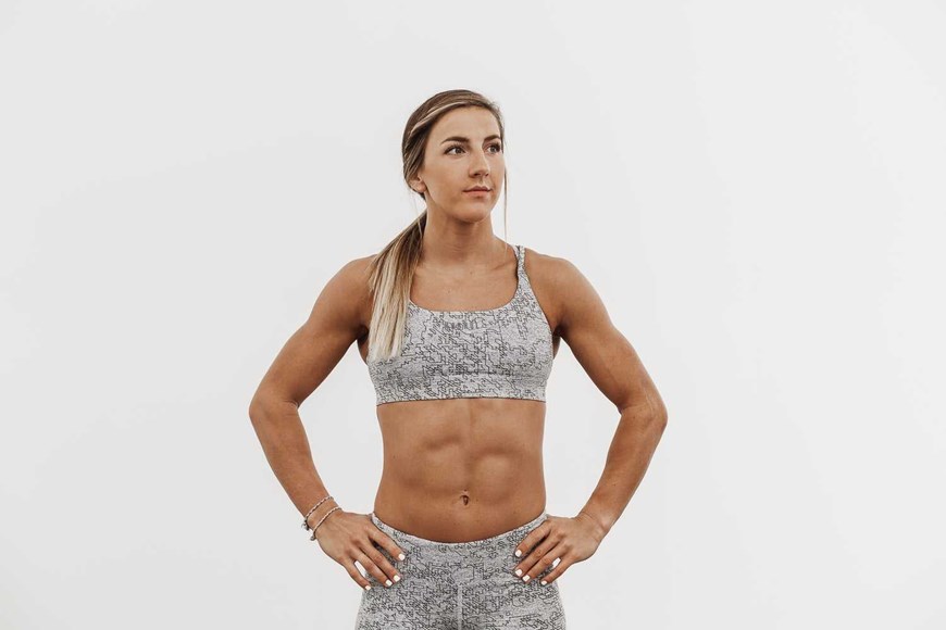 Nobull Sports Bra (Plush Heather) Sports Bras White Line Camo | 3084-VWFPE