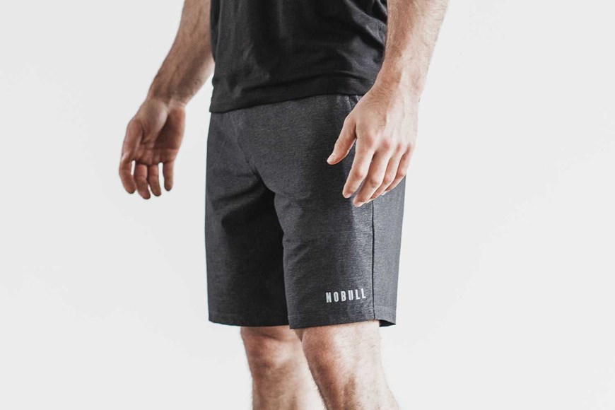 Nobull Stretch Woven Short 9 inches Bottoms Graphite Heather | 4962-XZJMV