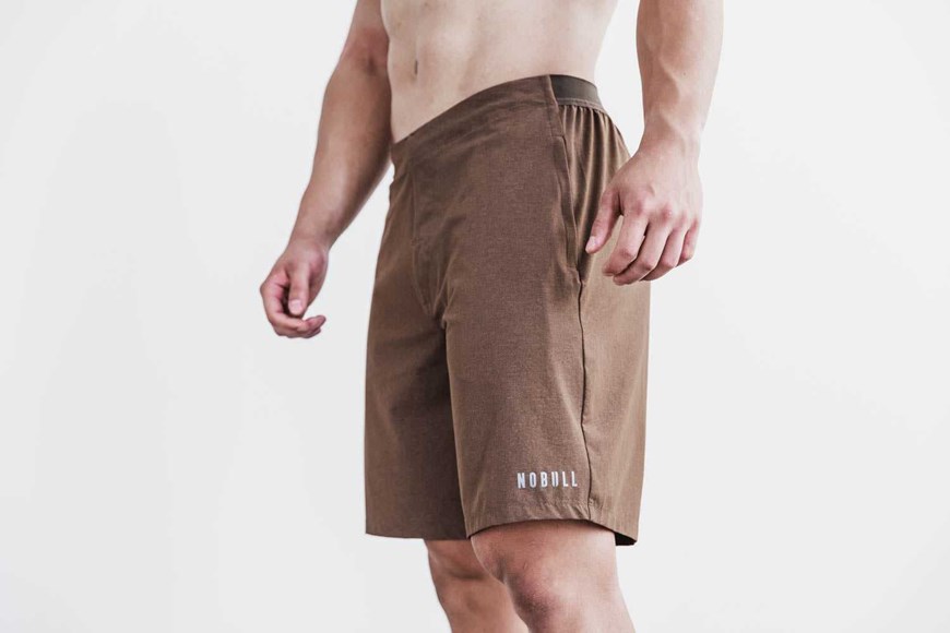 Nobull Stretch Woven Short 9 inches Bottoms Brown Heather | 5816-DPVOQ