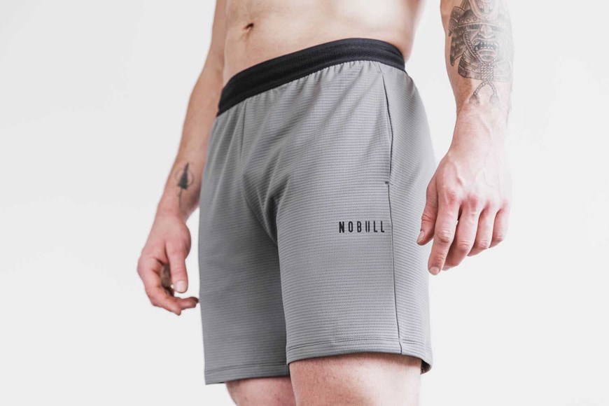 Nobull Textured Knit Short 7 inches Bottoms Dark Grey | 6147-ANGRO