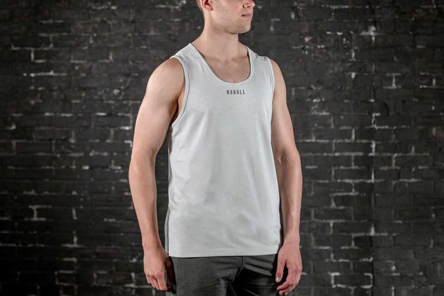 Nobull Textured Tank Tanks & Tees Glacier | 2463-ETOIN