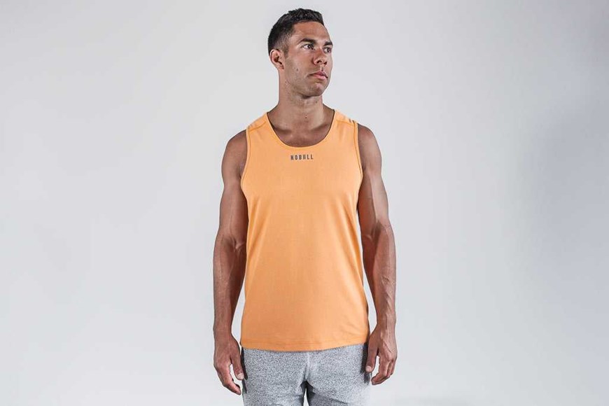 Nobull Textured Tank Tanks & Tees Nectar | 8962-KHBCN