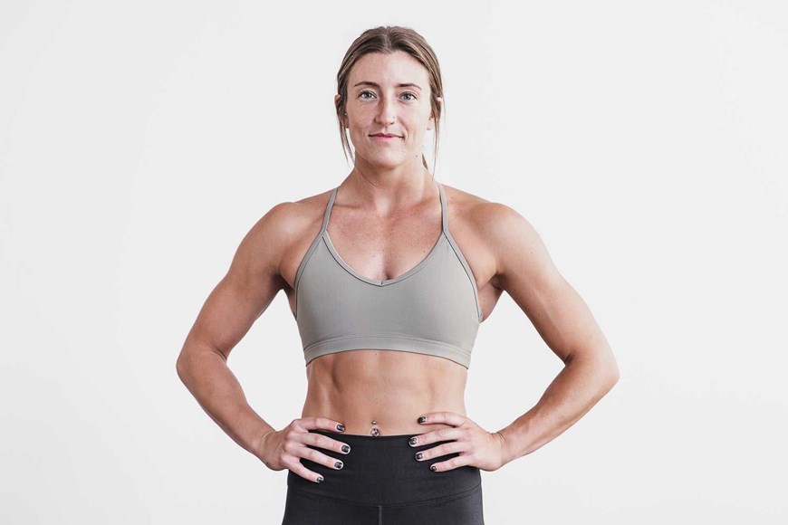 Nobull V-Neck Sports Bra (Matte) Sports Bras Fallen Rock Matte | 6397-WHOPE