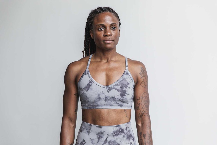 Nobull V-Neck Sports Bra (Tie-Dye) Sports Bras Cloud / Black Tie-Dye | 9107-SABDX