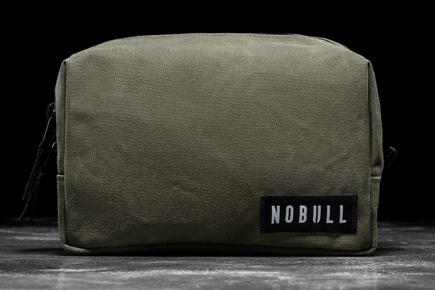 Nobull Waxed Canvas Kit Bag Bags Army | 6985-HBAXL